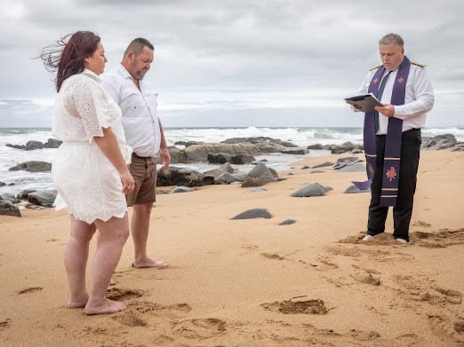 Wedding ceremony by Dr. Gerrit Rademeyer in Umzinto